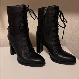 Michael Kors Black Lace-Up Boots
